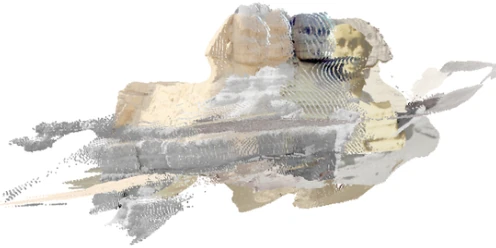 Incomplete monument reconstruction in a high-error scene