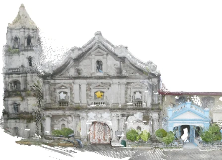 Detailed church reconstruction in a low-error scene