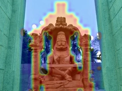 Statue view 1: attention concentrates on the landmark