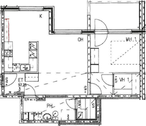 CubiCasa5K sample 6028 ground-truth image